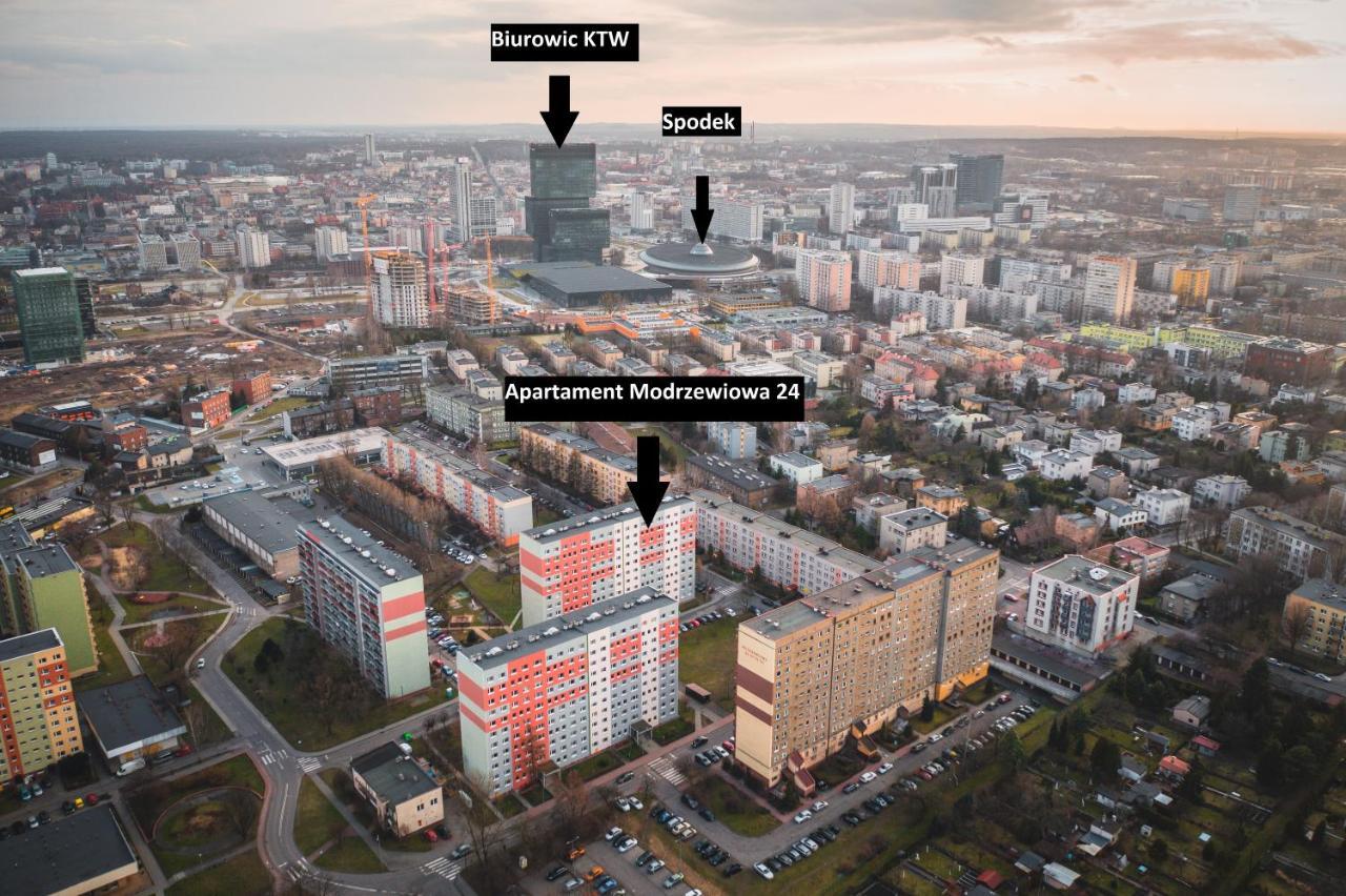Katowice Apartament Spodek Modrzewiowa 24 Daire Dış mekan fotoğraf